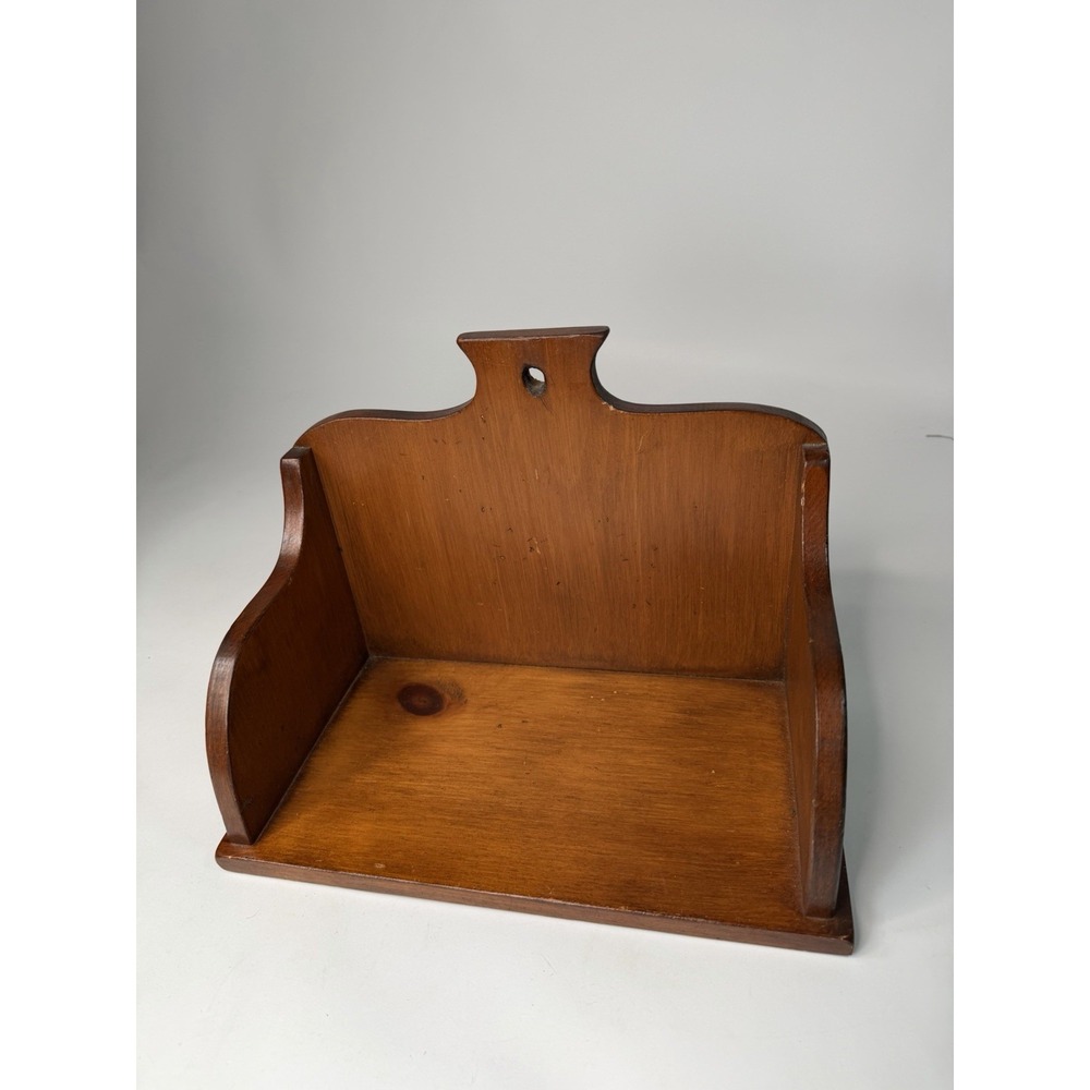 Vintage Nautical Wood Captains Book Shelf Solid Cherry Cottagecore Decor - Picture 2 of 9